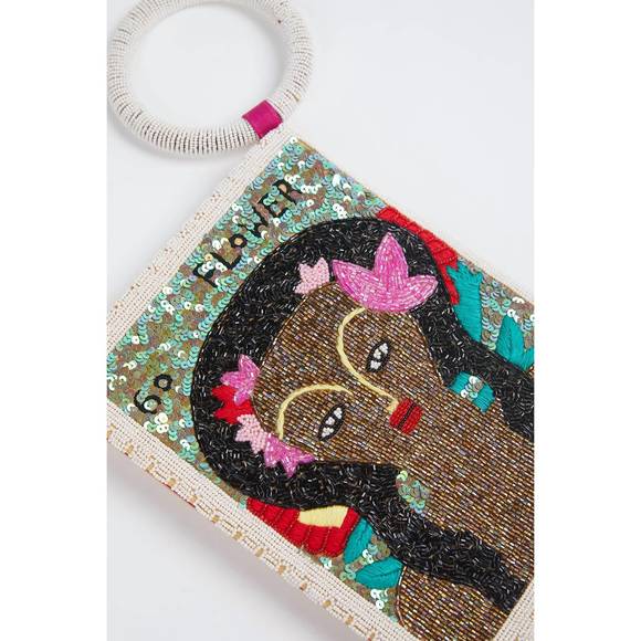 NEW ETHNIQUE etta handmade beaded wristlet in multi - Picture 3 of 3